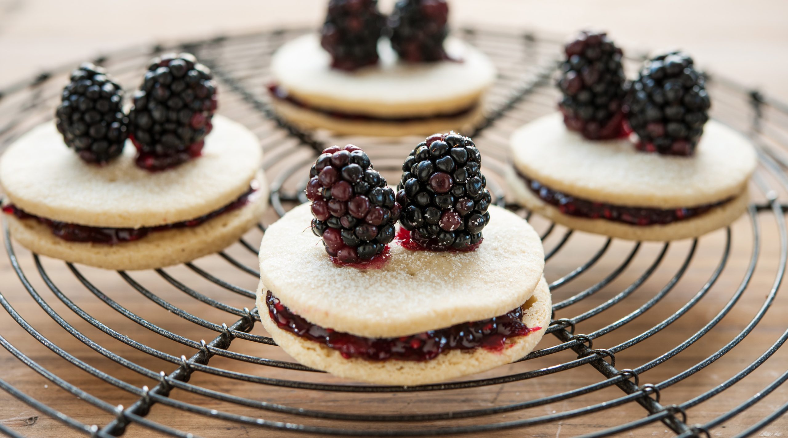 Blackberry and Almond Biscuit Sandwiches - Graham's Family Dairy