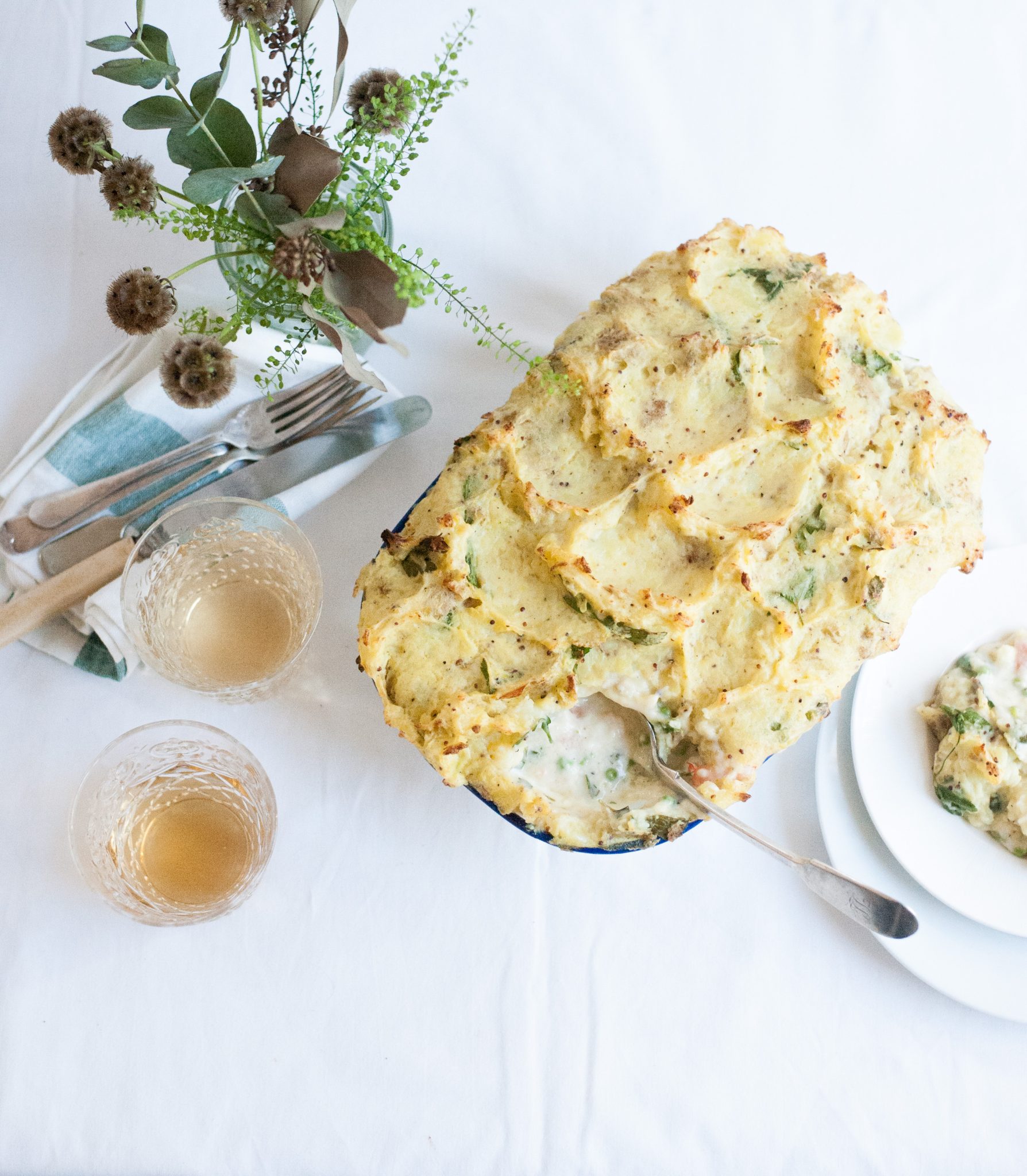 Fish Pie with Parsley and Peas Graham's Family Dairy