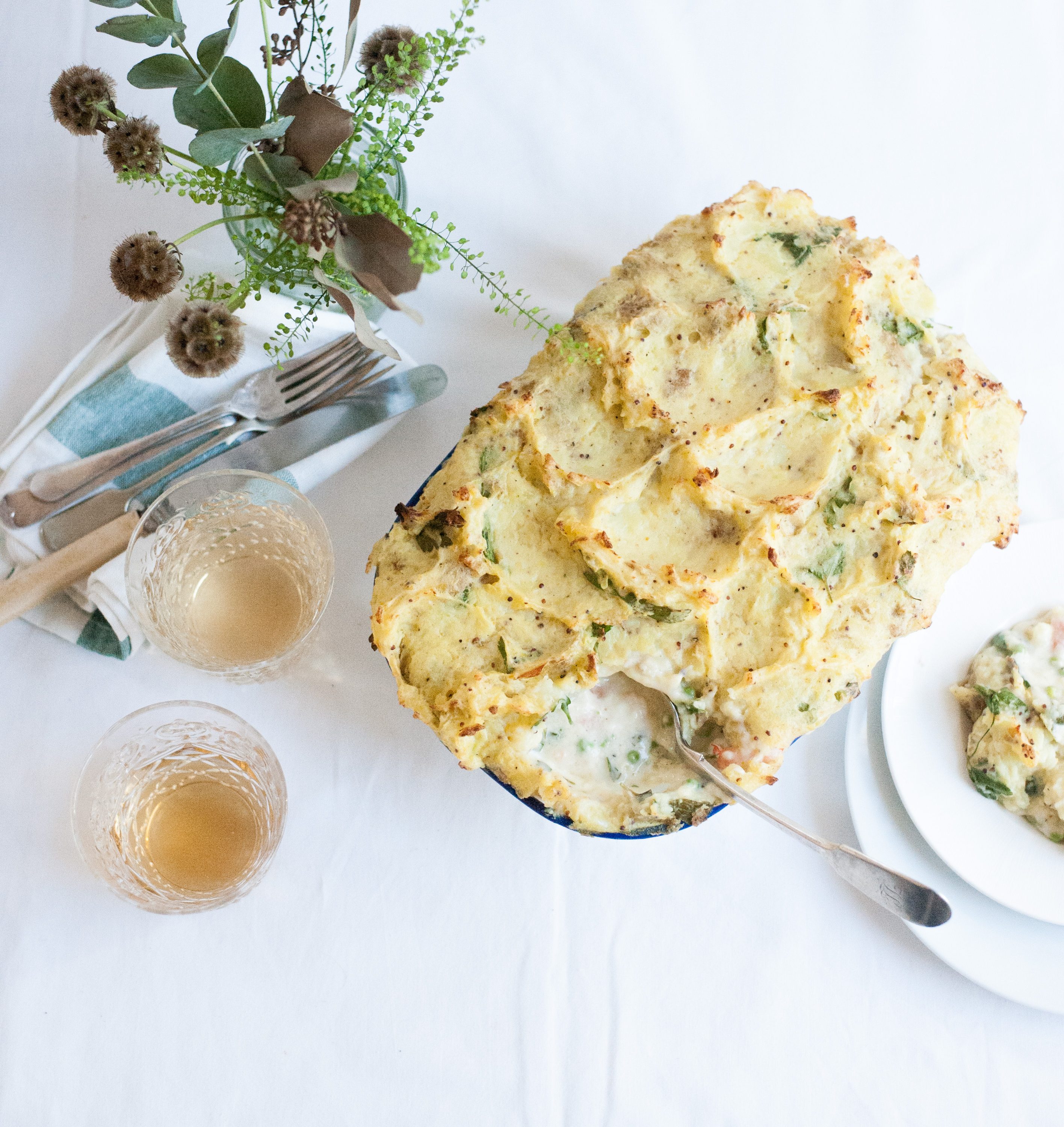 Fish Pie with Parsley and Peas Graham's Family Dairy