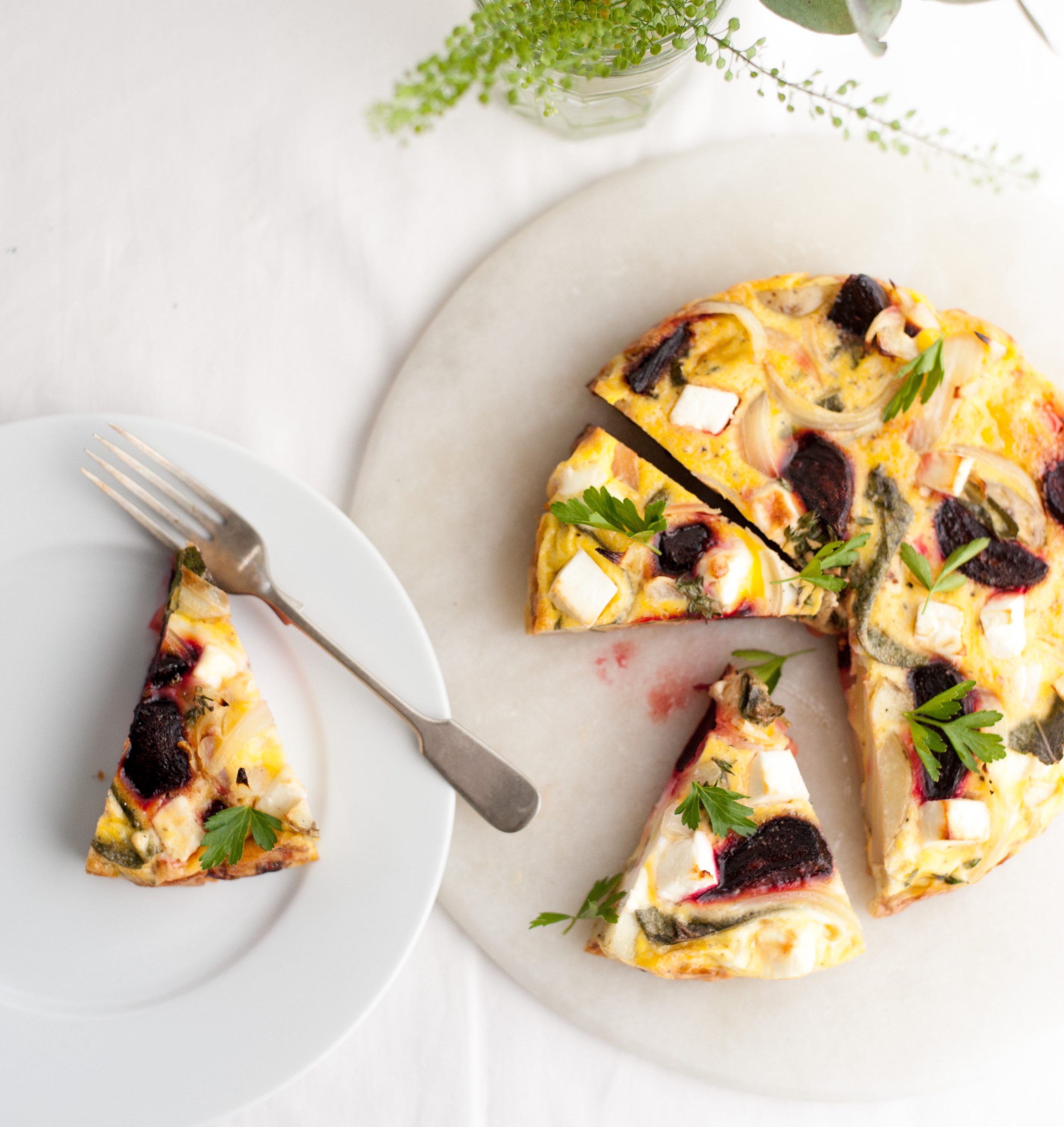 Beetroot, Sage and Feta Frittata Graham's Family Dairy